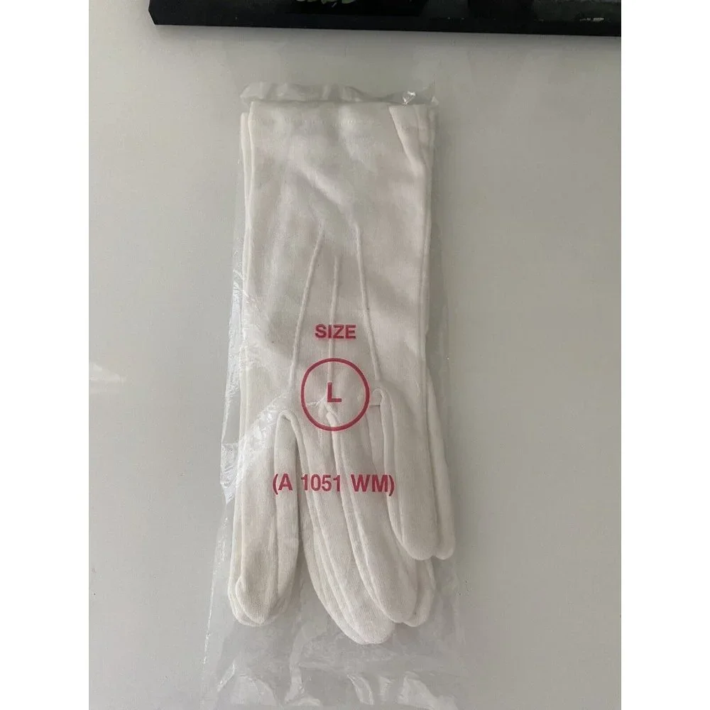 1 Pair White Class A‎ Dress Uniform Gloves Band Parade Honor Fireman Police NIB